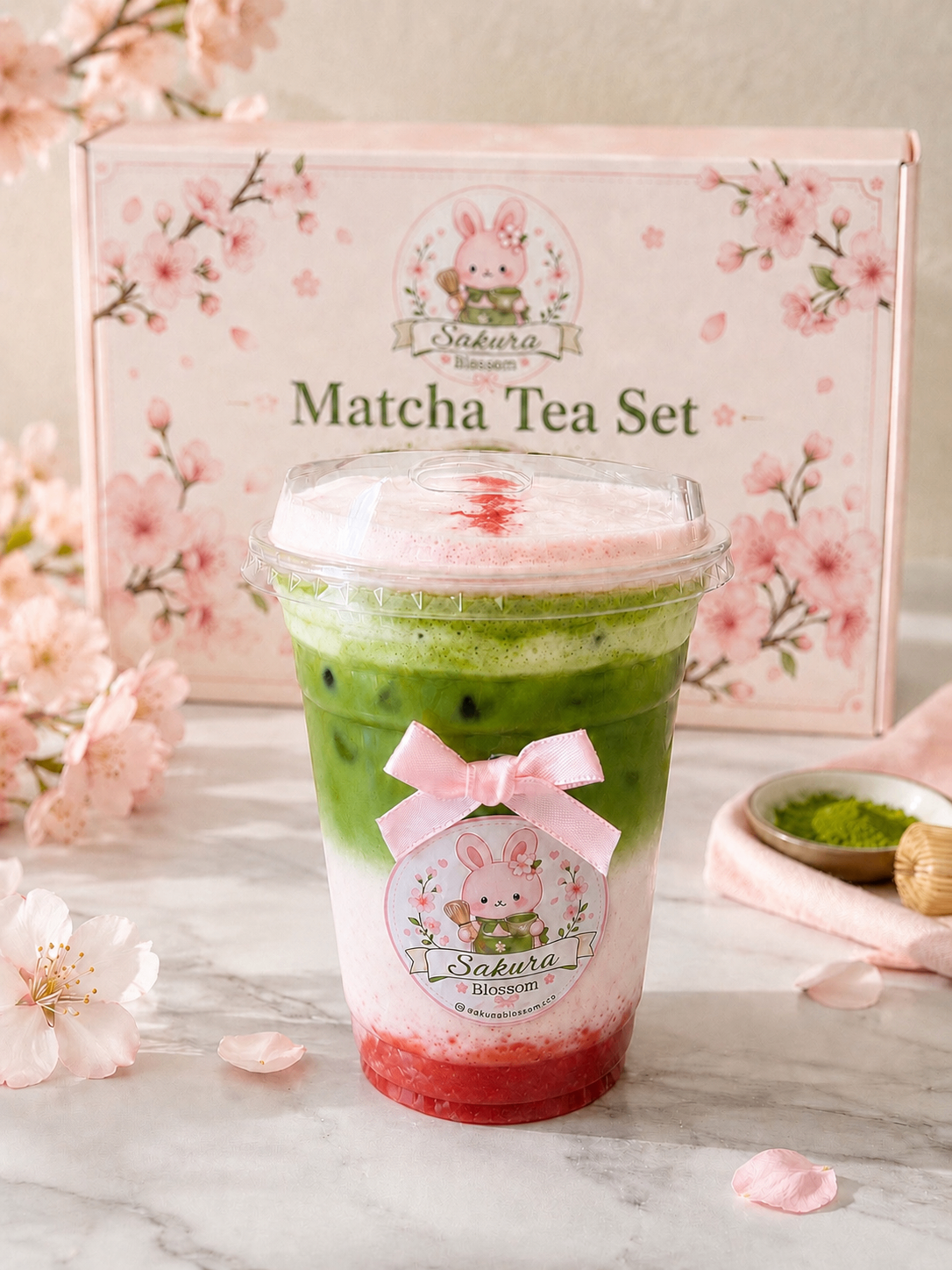 Strawberry Sakura Matcha
